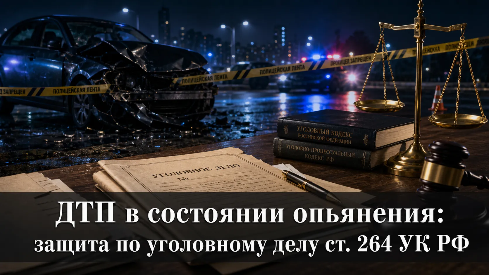 ДТП в состоянии опьянения: защита по уголовному делу ст. 264 УК РФ