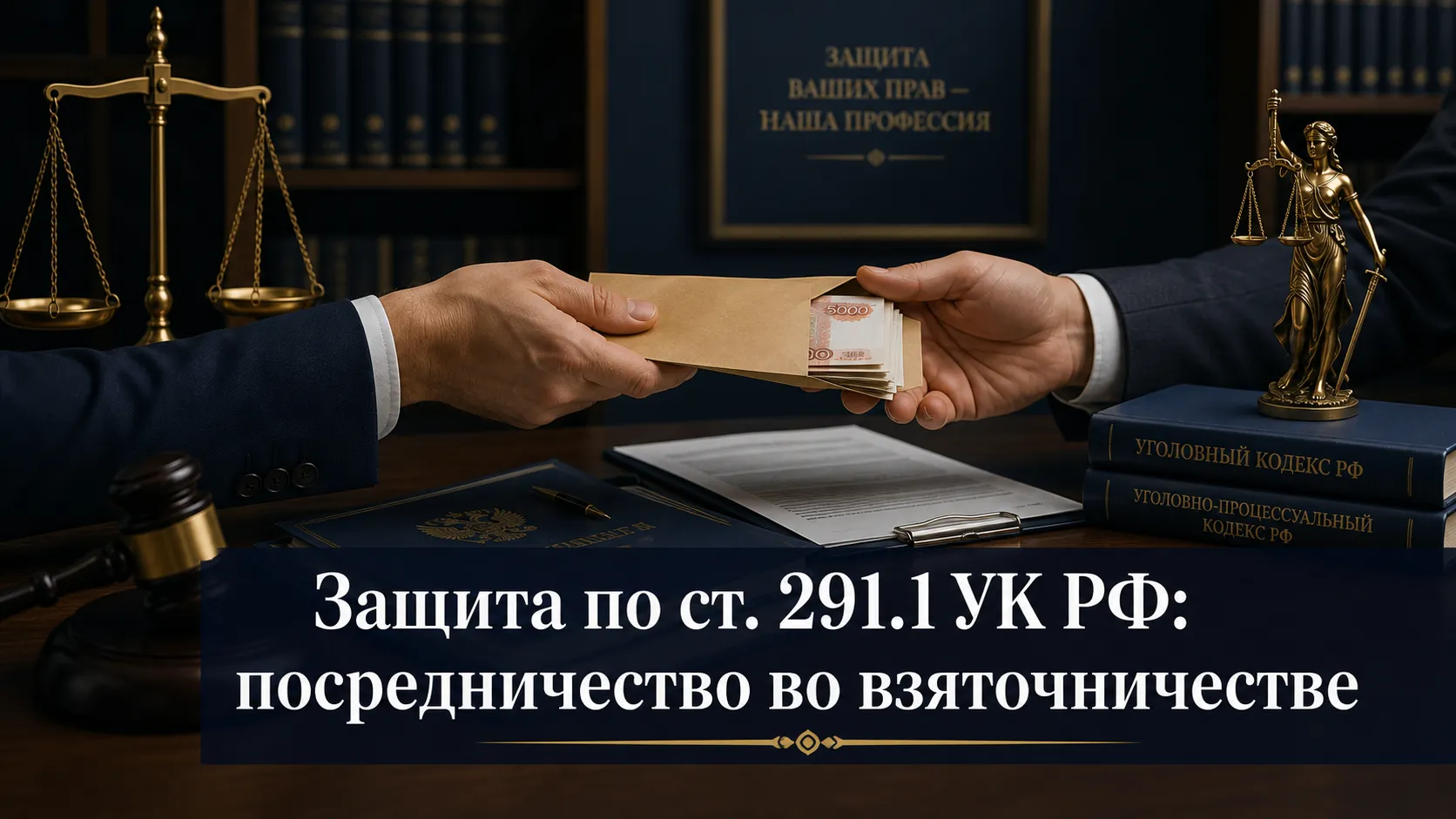 Защита по ст. 291.1 УК РФ: посредничество во взяточничестве