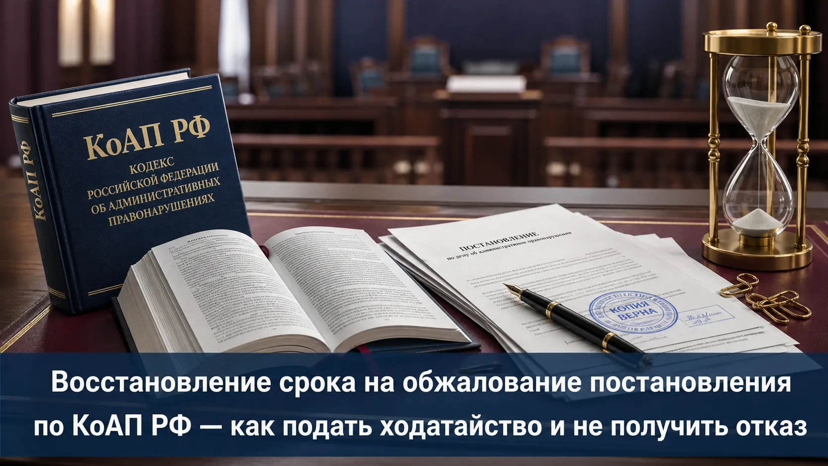 Восстановление срока на обжалование постановления по КоАП РФ - как подать ходатайство и не получить отказ