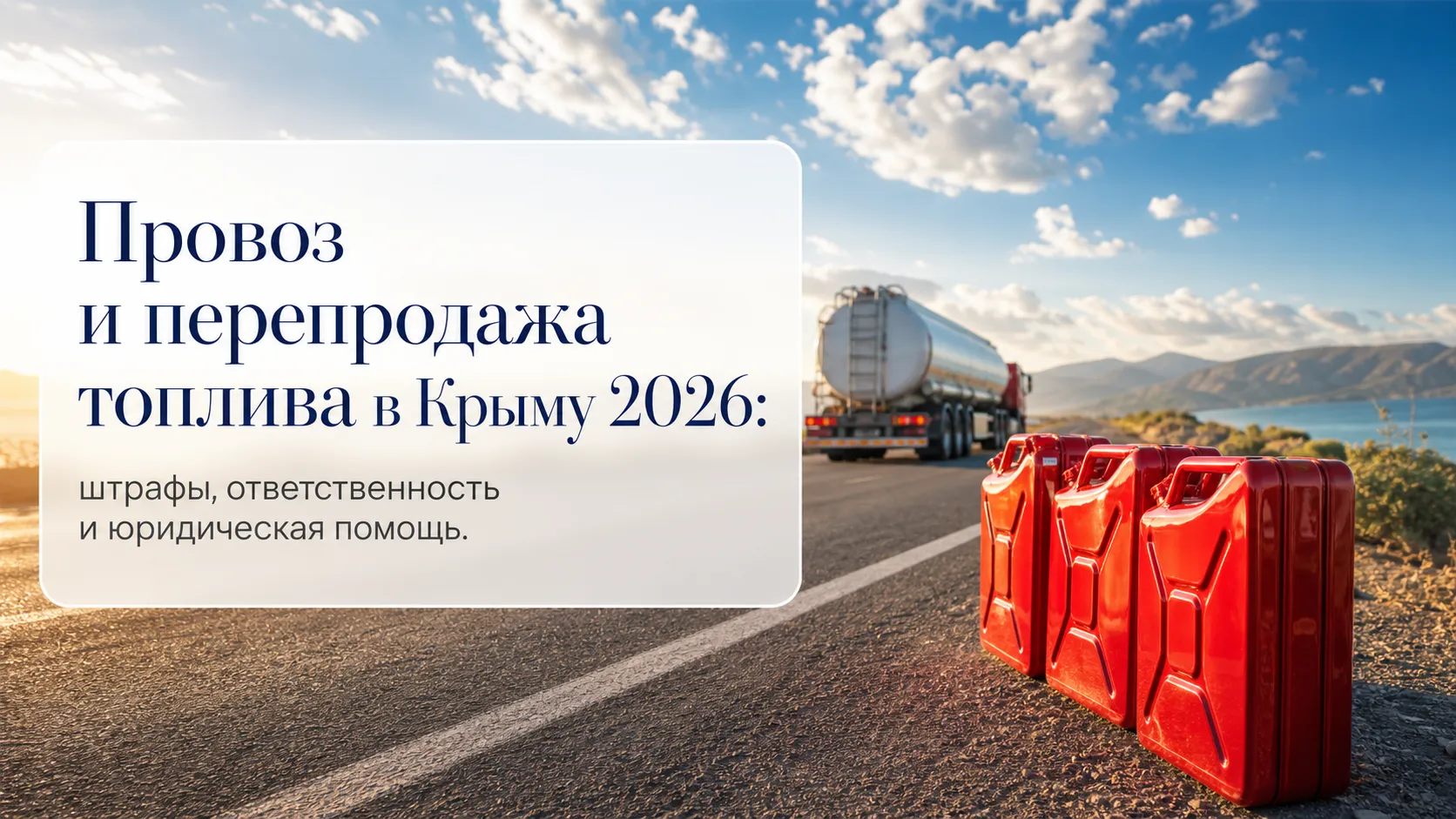 Провоз и перепродажа топлива в Крыму 2026: штрафы, ответственность и юридическая помощь
