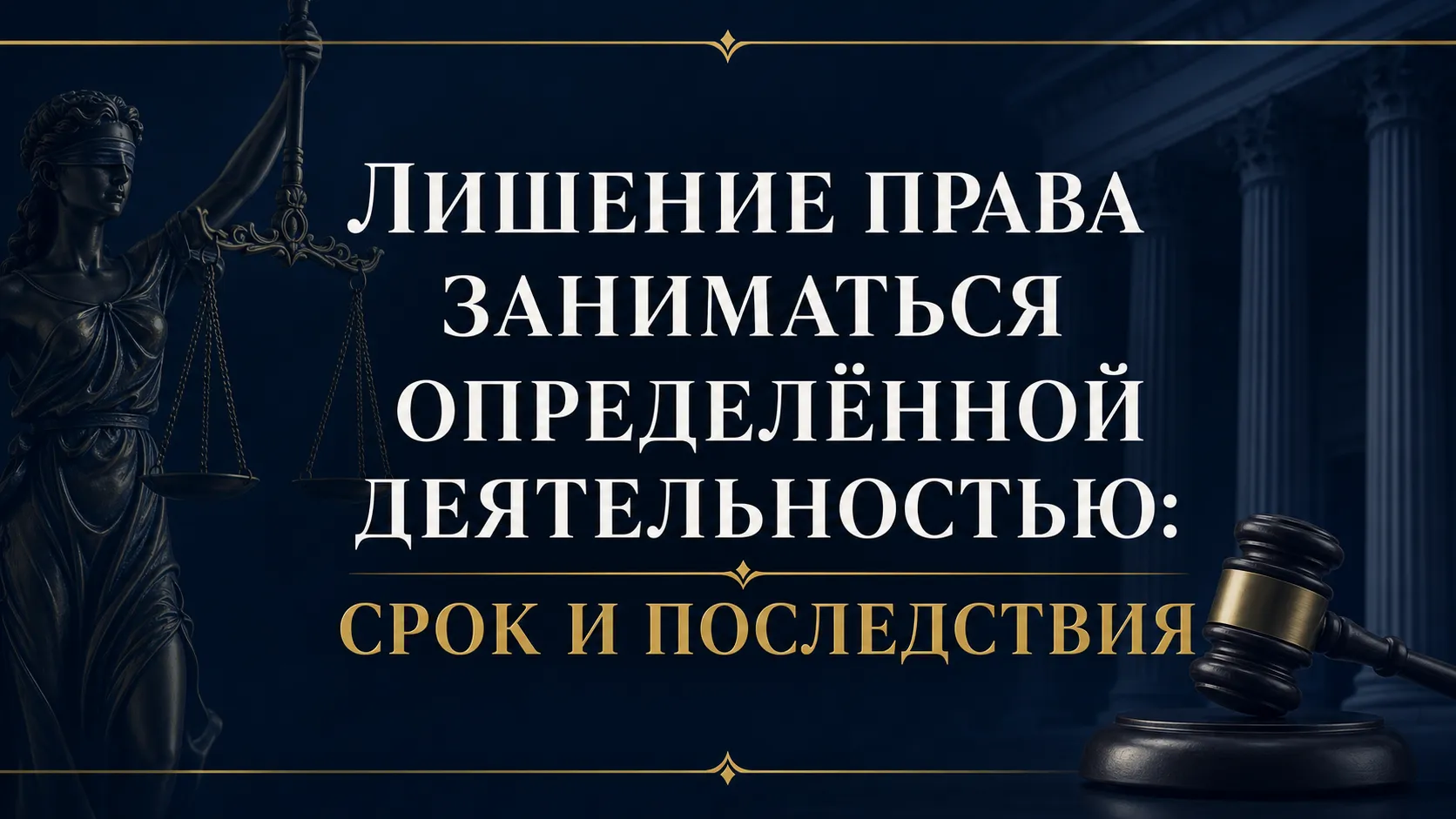 Лишение права заниматься деятельностью: срок и суть